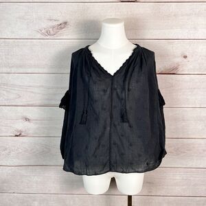 Ulla Johnson Black Embroidered Top